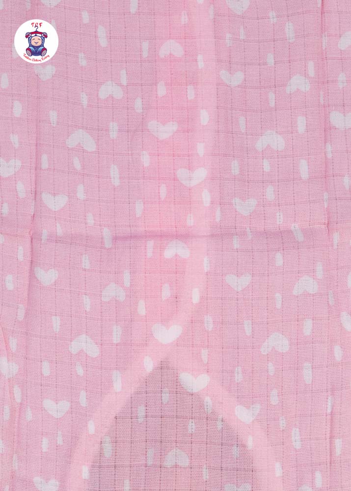 Baby Pink - Unisex Muslin Printed Jabla