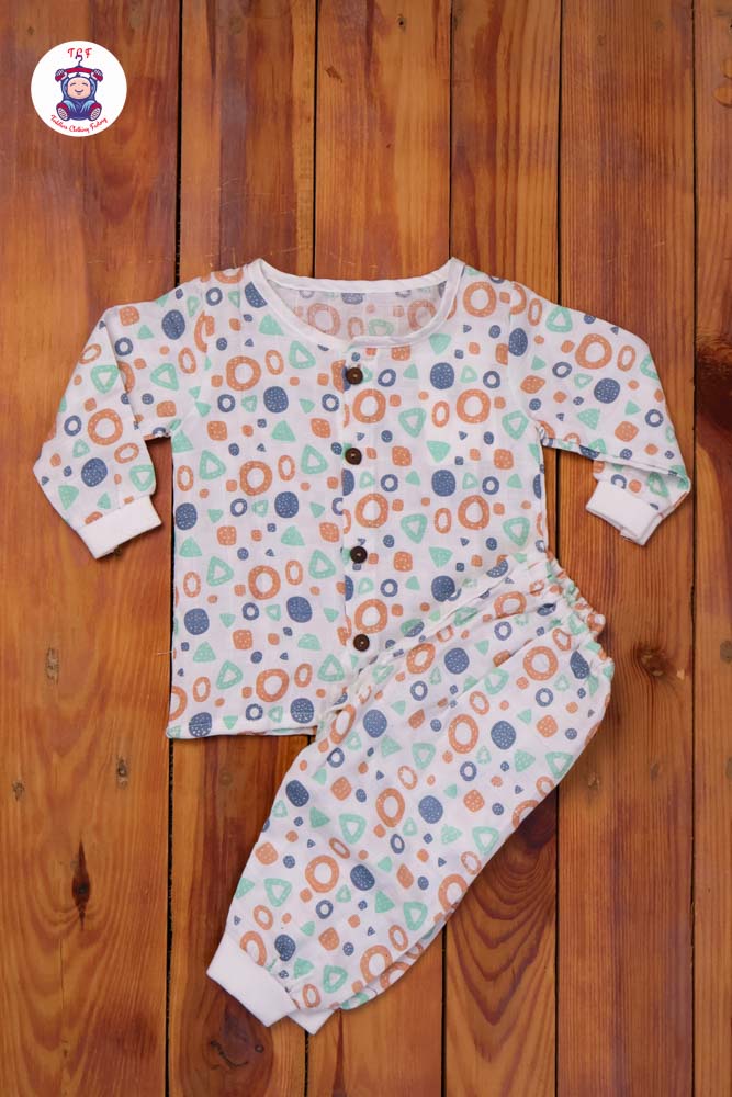 Grey & Brown - Unisex Muslin Pyjama Sets