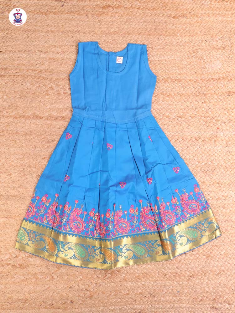 Rose & Violet - Embriodered Pavadai Sattai