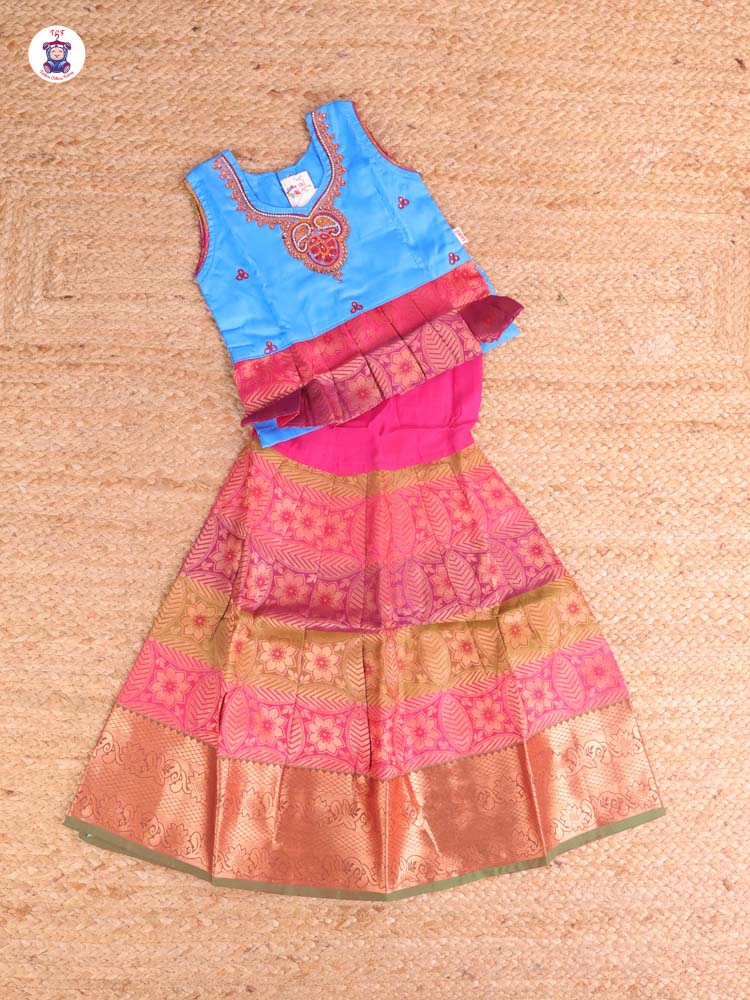 Blue & Copper - Pavadai Sattai