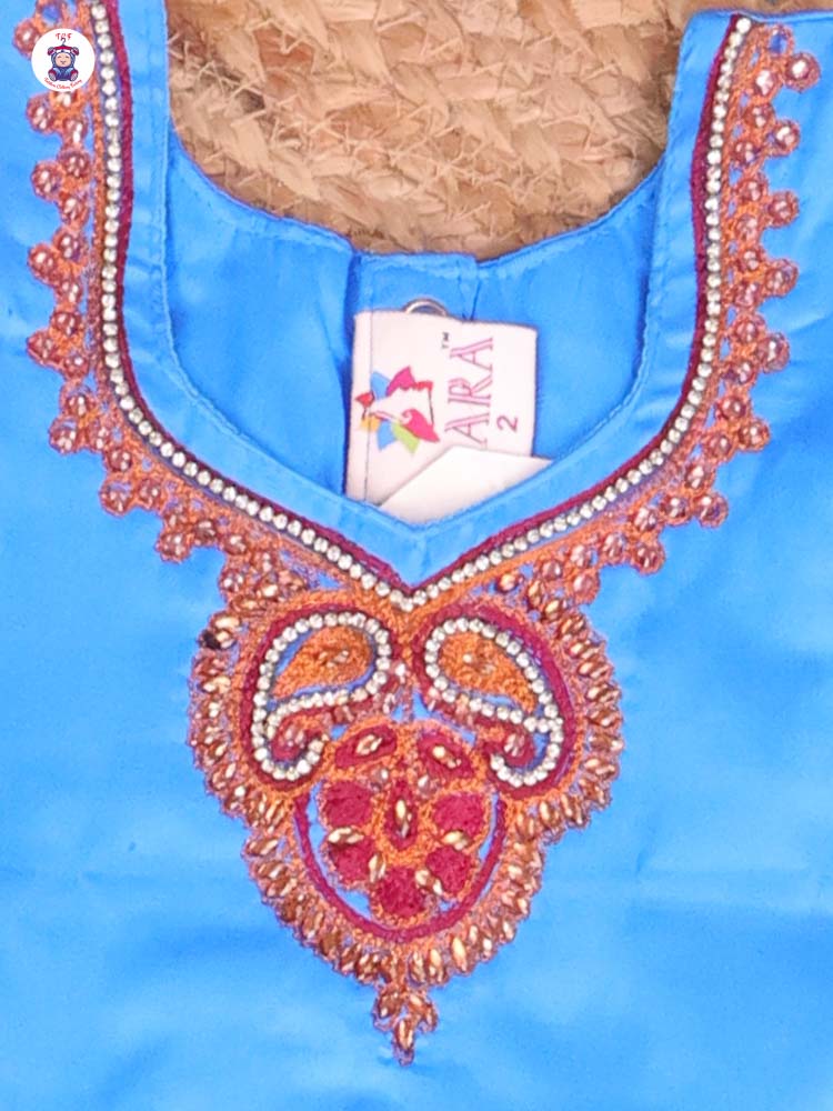 Blue & Copper - Pavadai Sattai