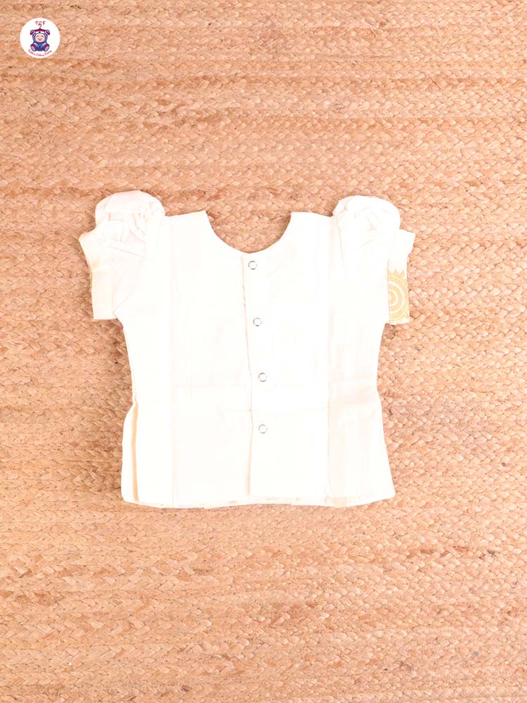 White & Gold - Kerala Cotton Pavadai Sattai
