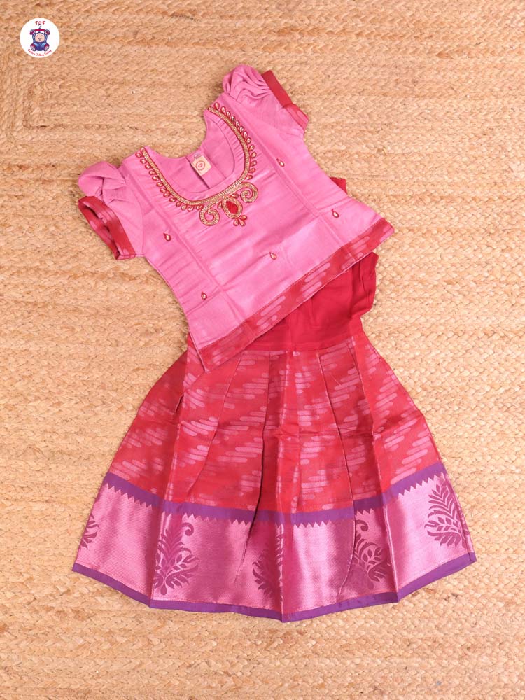 Onion Pink & Maroon - Pavadai Sattai