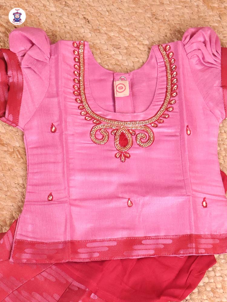 Onion Pink & Maroon - Pavadai Sattai