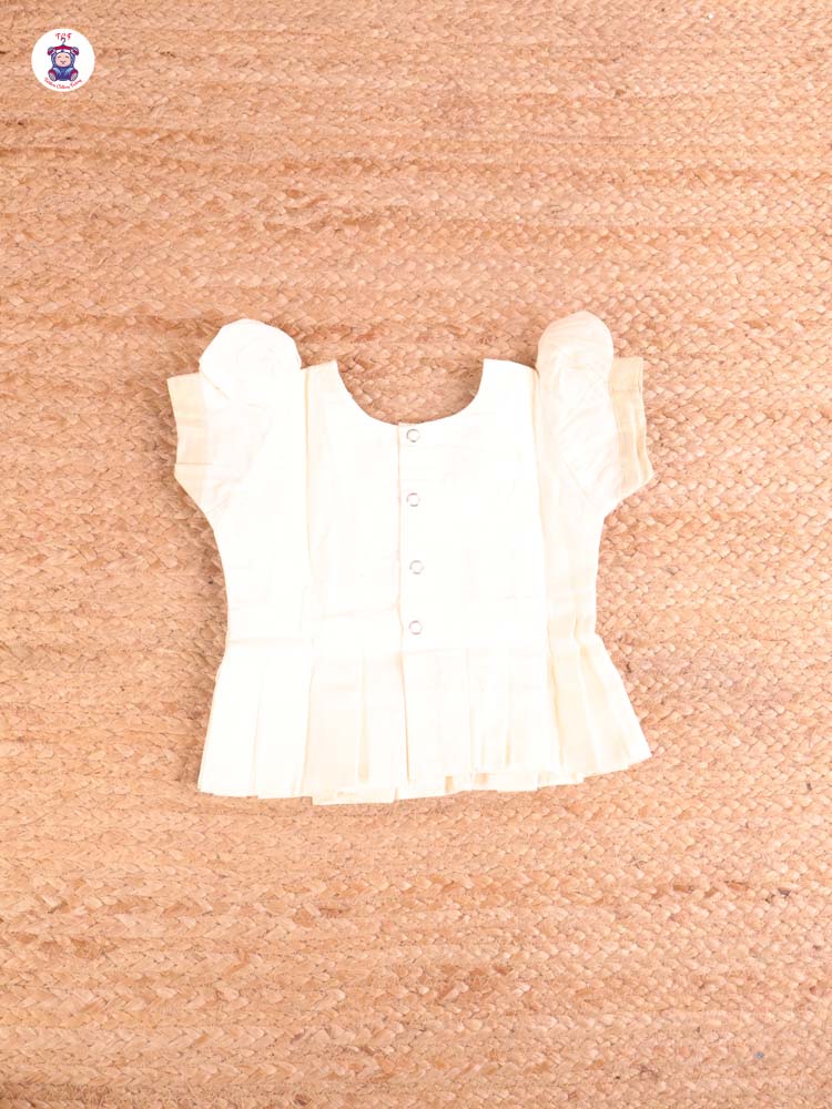 White & Gold - Kerala Cotton Pavadai Sattai