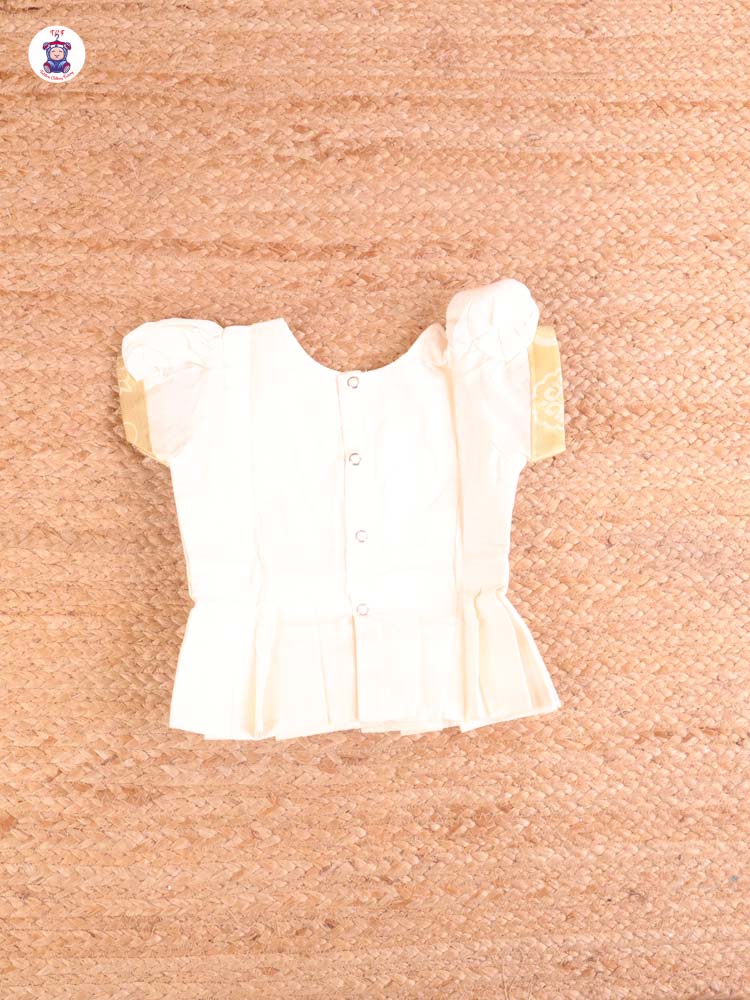 White & Gold - Kerala Cotton Pavadai Sattai