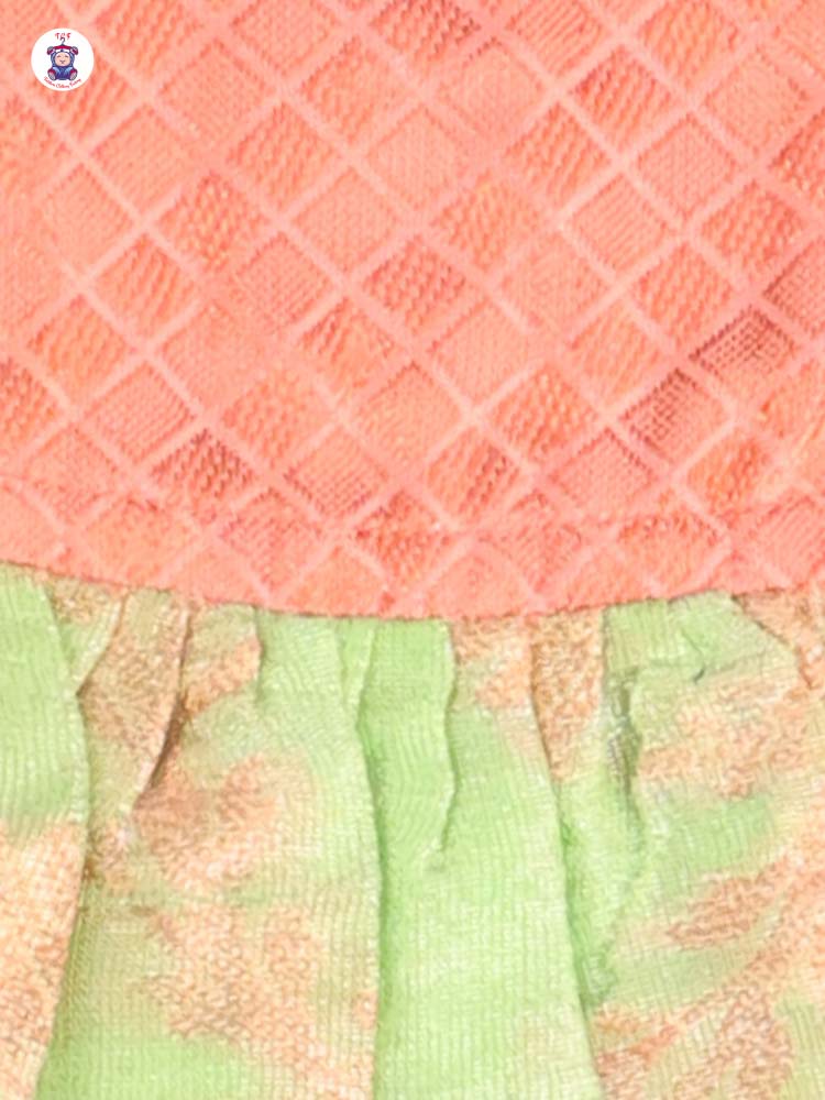 Copper & Pista Green - New Born Frock