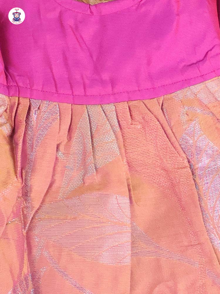 Purple & Brown - New Born Frock