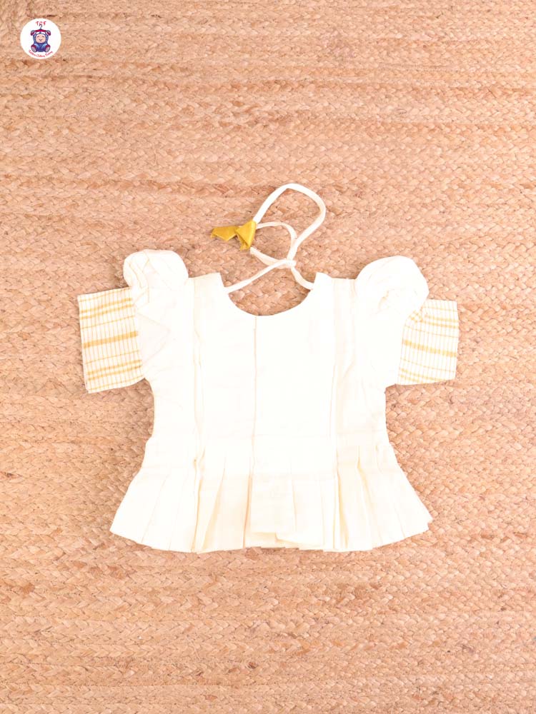 White & Gold - Kerala Cotton Pavadai Sattai