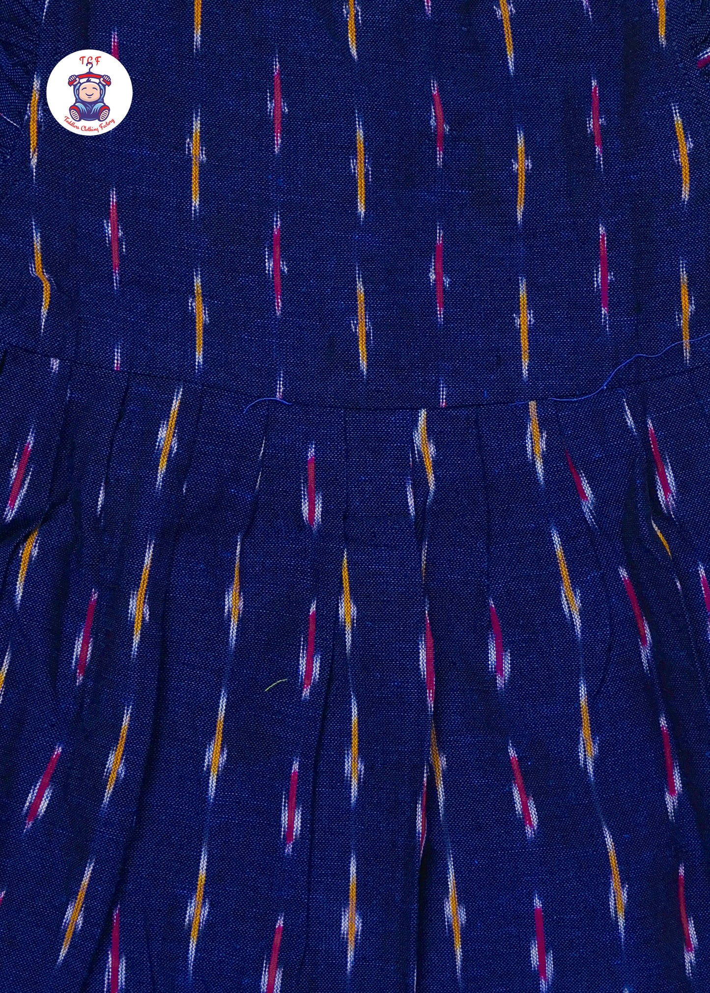 Dark Blue - Girls Readymade Ikat Frocks