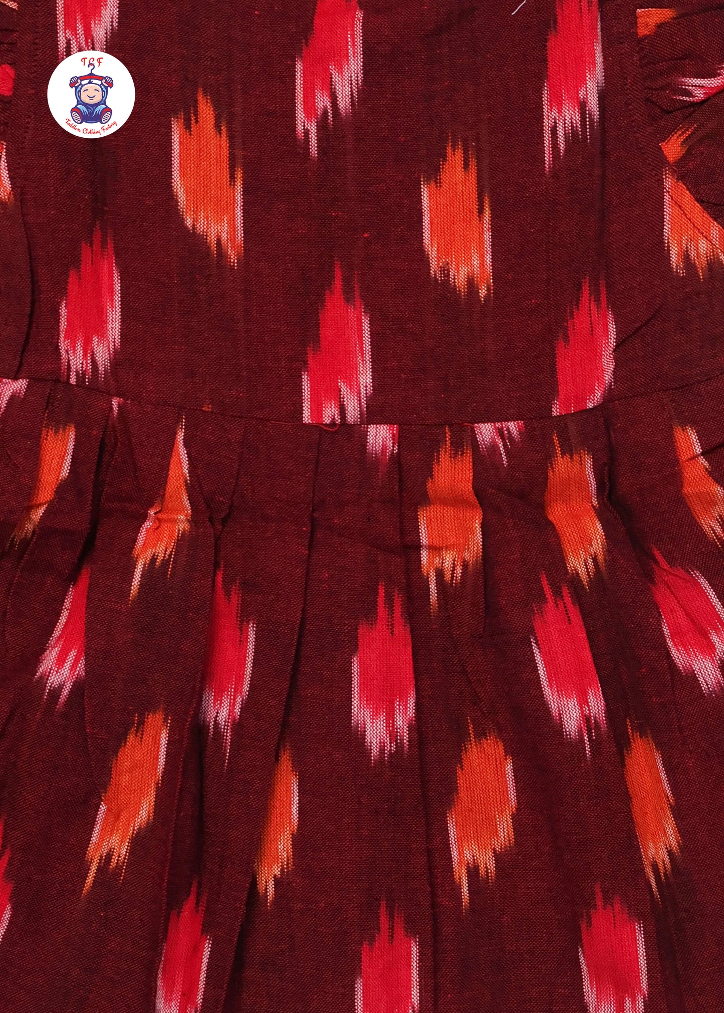 Maroon - Girls Readymade Ikat Frocks