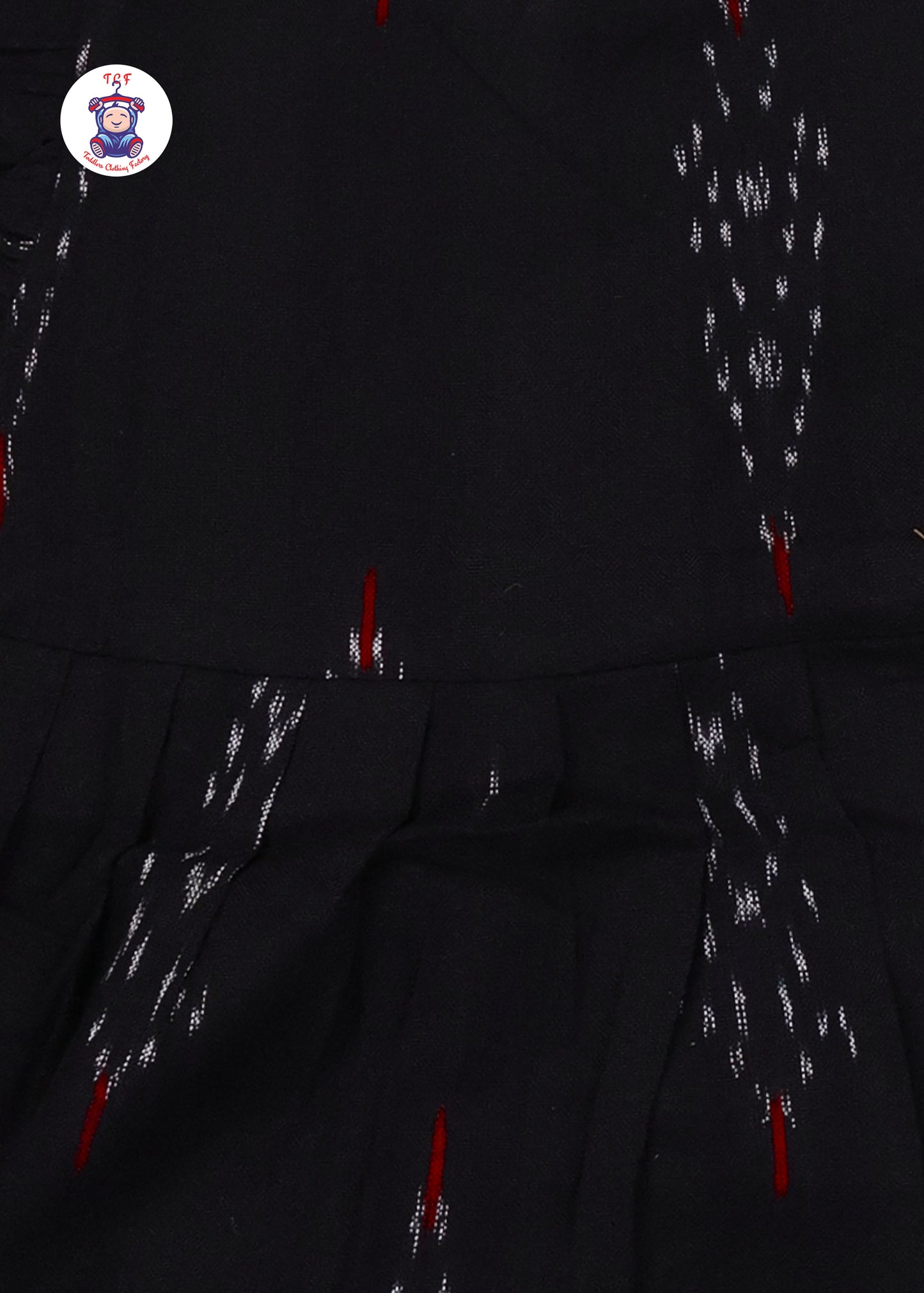 Black & Grey - Girls Readymade Ikat Frocks