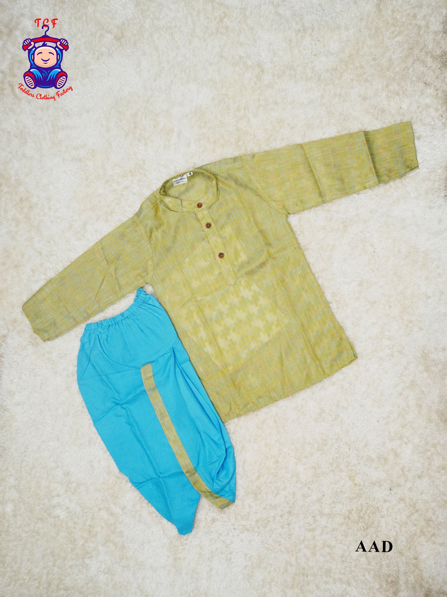 Green & Sky Blue - Boys Dhoti Kurta Sets