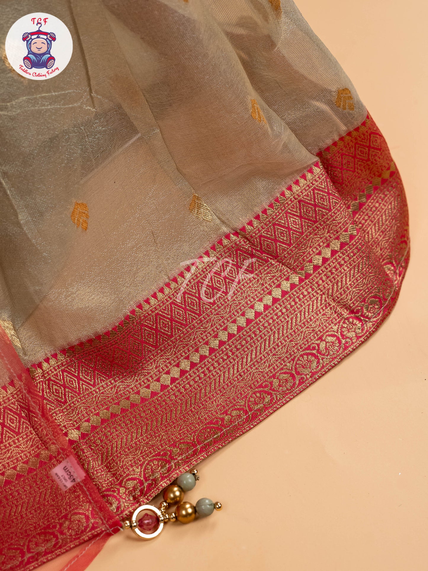 Pink Floral Print - Semi Leghanga Choli