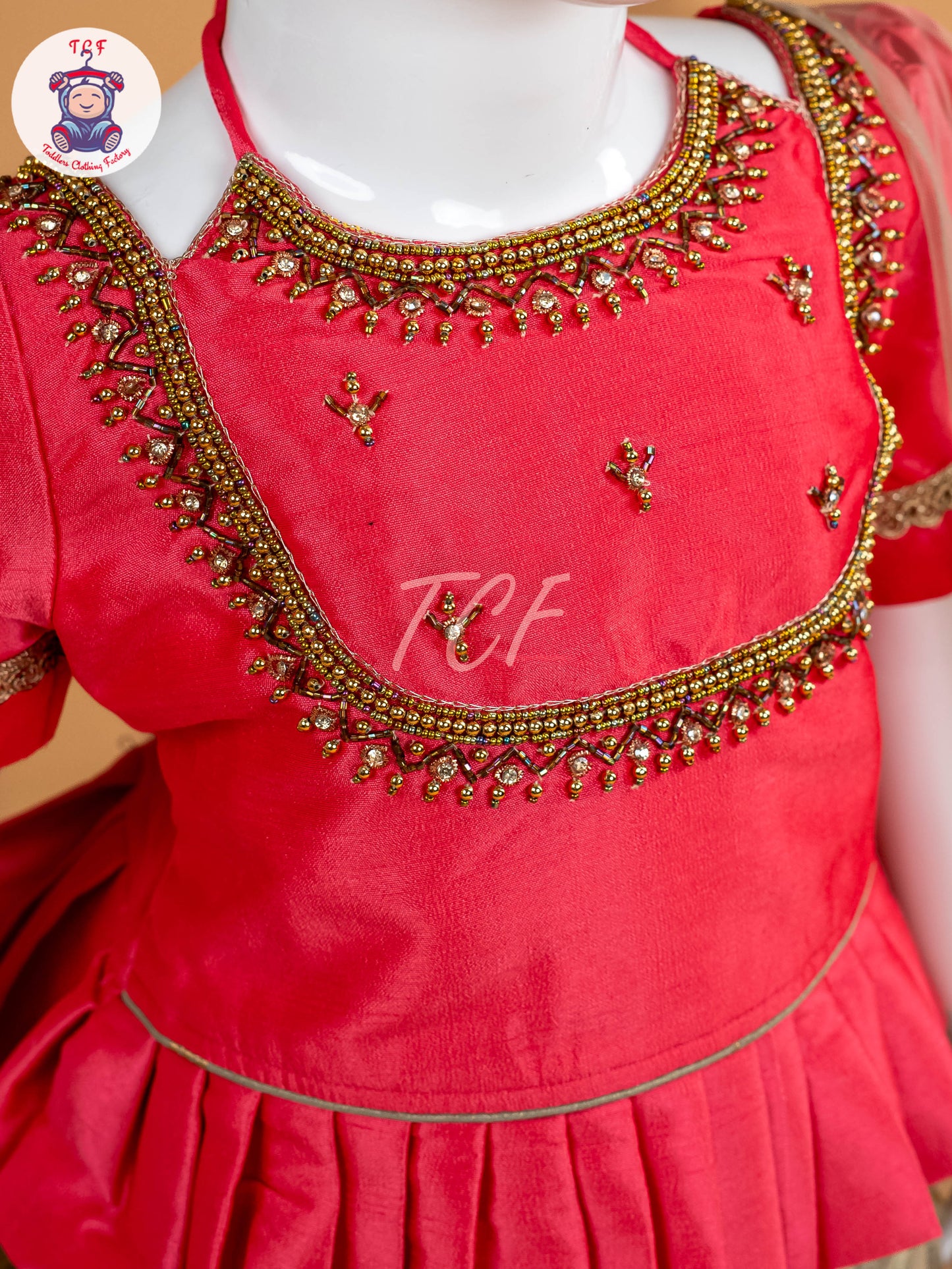 Pink Floral Print - Semi Leghanga Choli