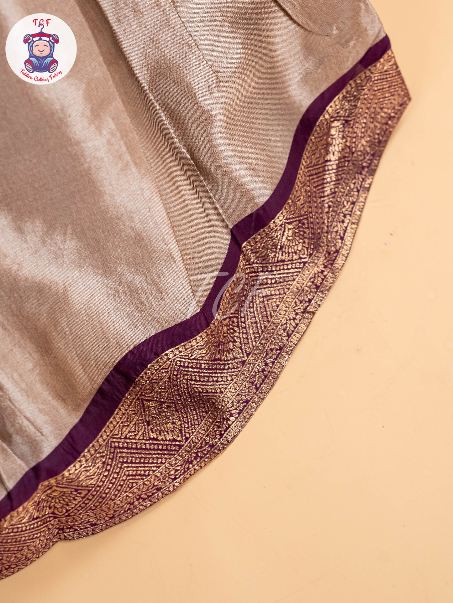 Purple Floral Print - Semi Leghanga Choli