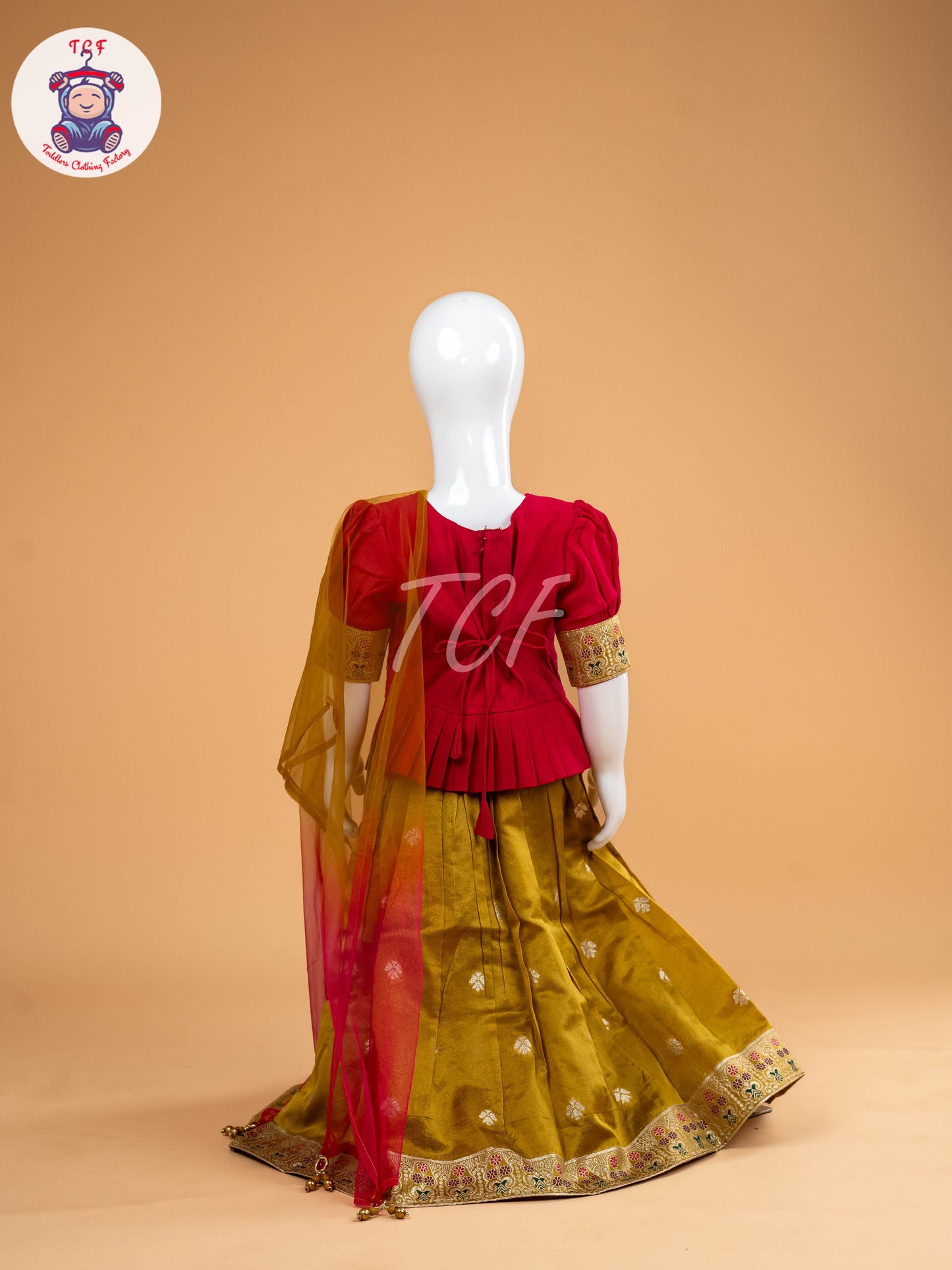 Pink & Yellow - Semi Leghanga Choli