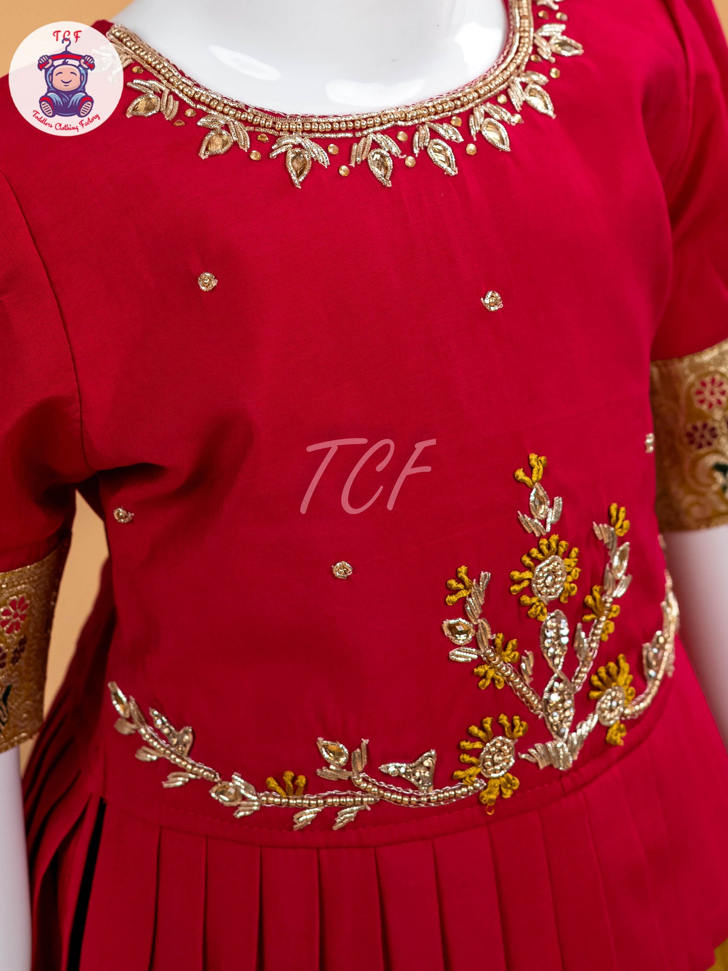 Pink & Yellow - Semi Leghanga Choli