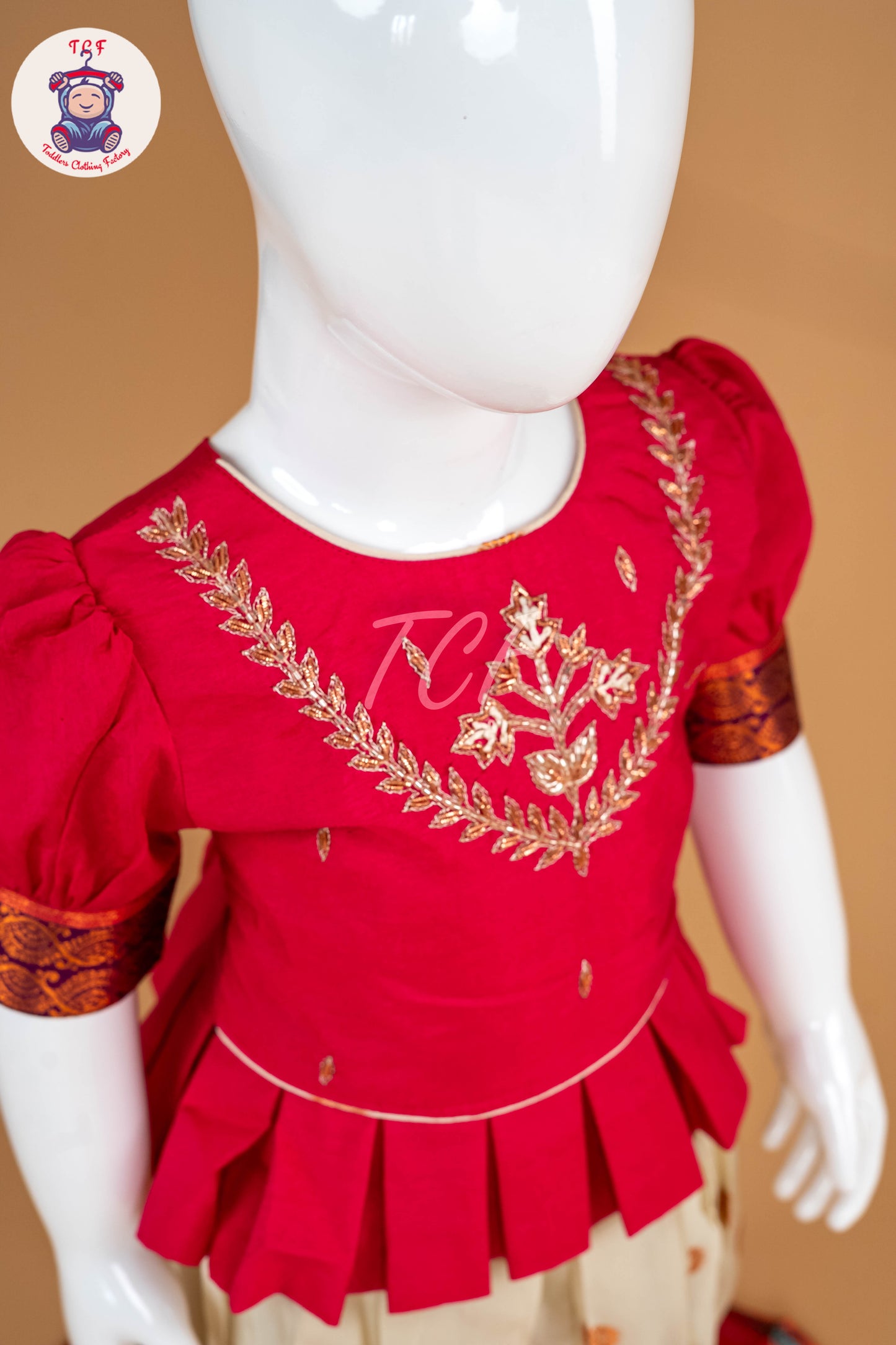 Pink & Cream - Semi Leghanga Choli
