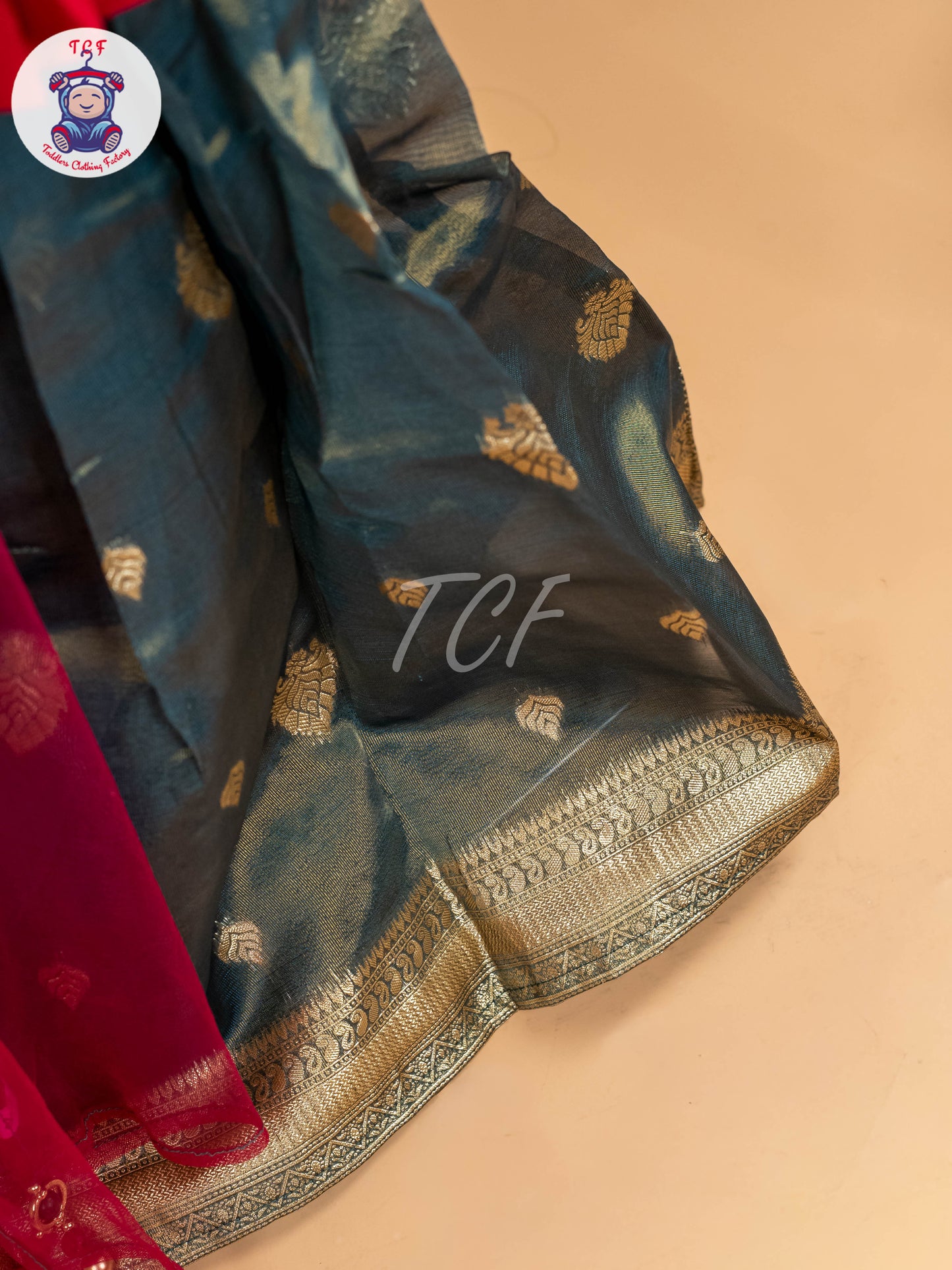 Pink & Green Floral Print - Semi Leghanga Choli