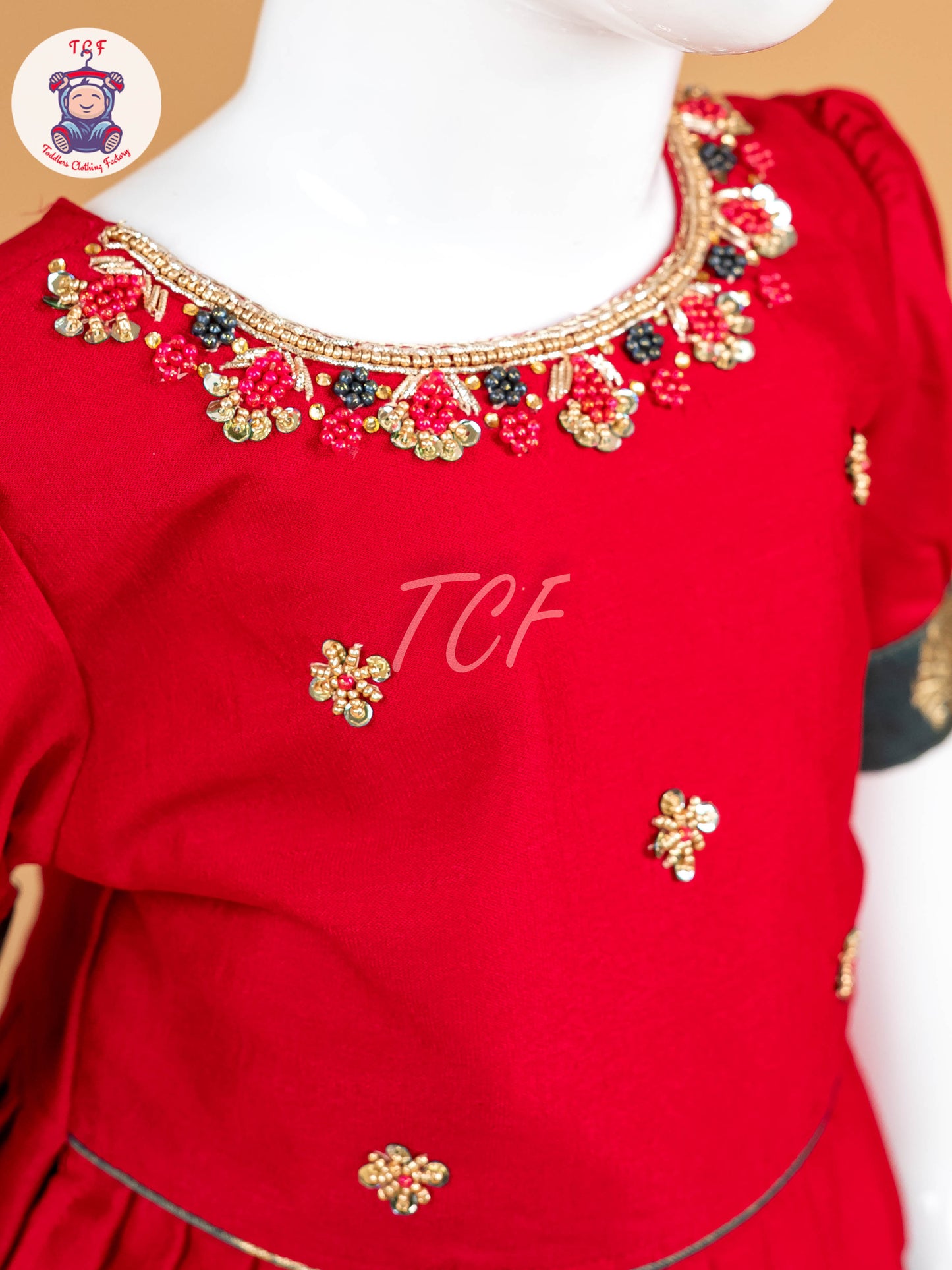 Pink & Green Floral Print - Semi Leghanga Choli