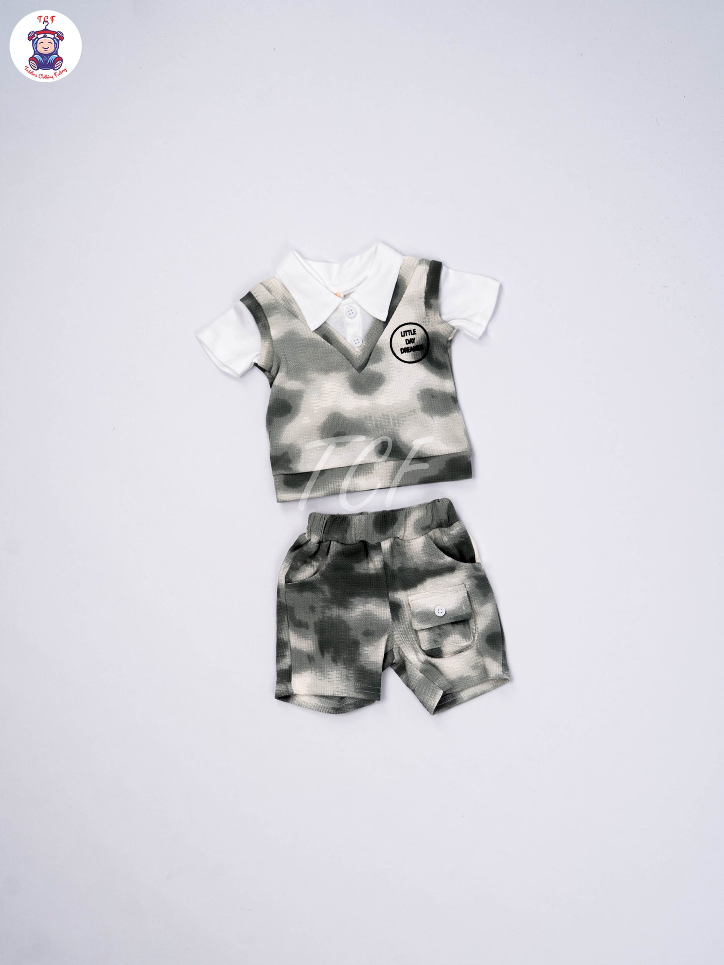 Green - Collar T-Shirts & Shorts