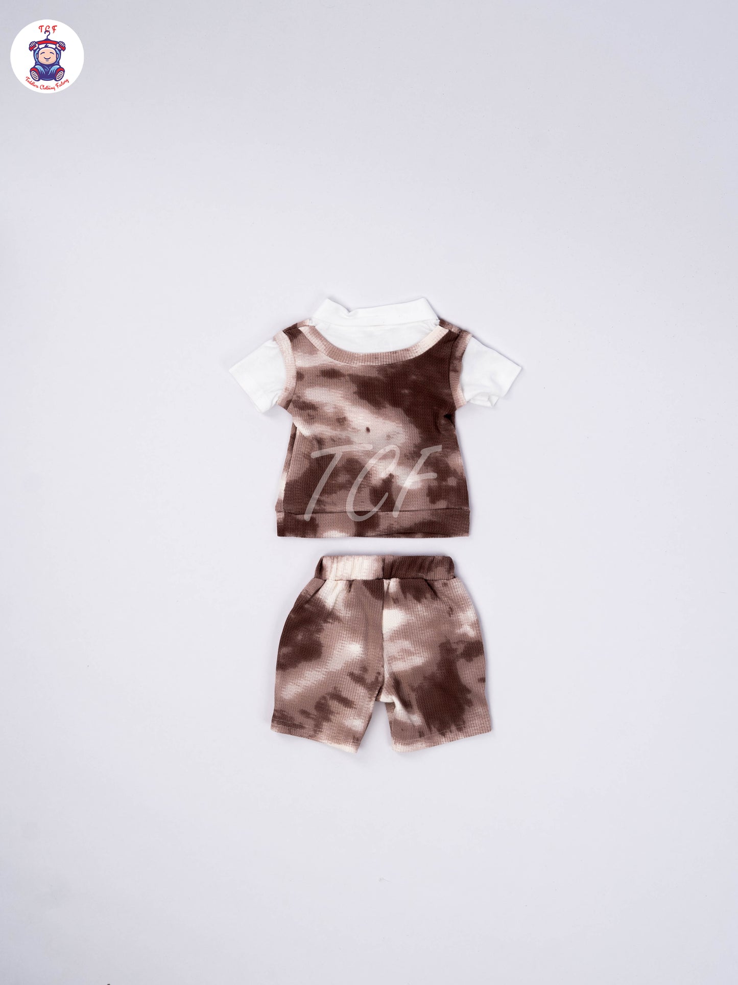 Brown - Collar T-Shirts & Shorts