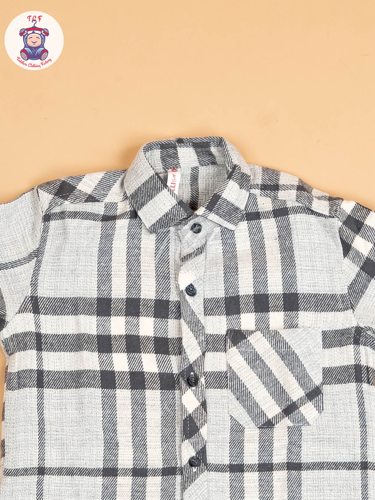 Grey & Beige - Boys Readymade Shirt