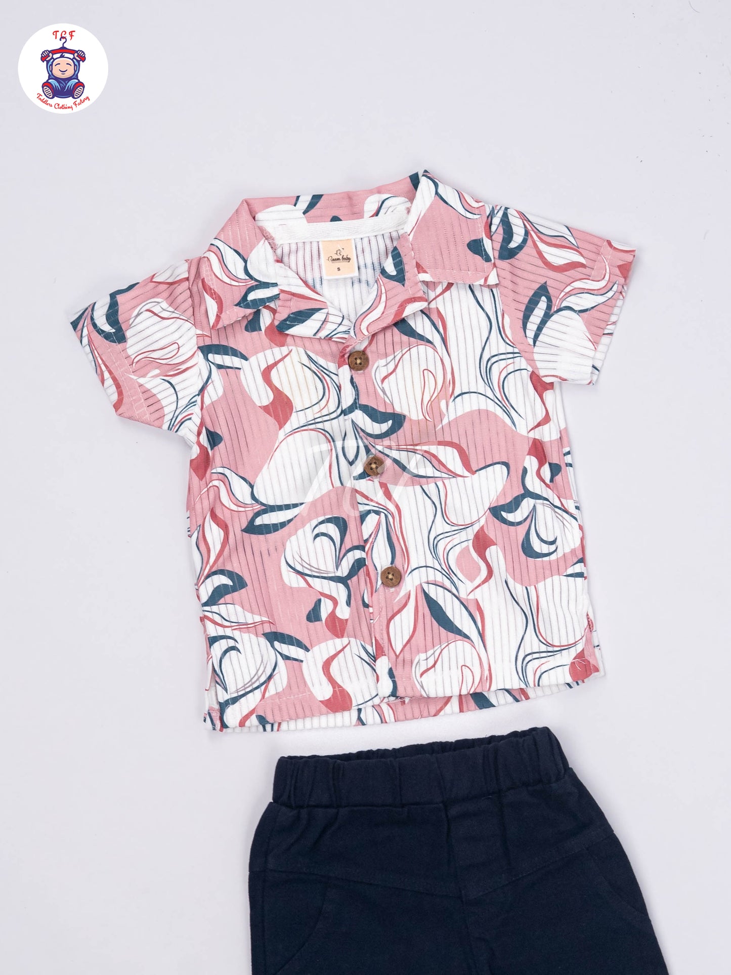 Onion Pink & Navy Blue - Shirts & Shorts