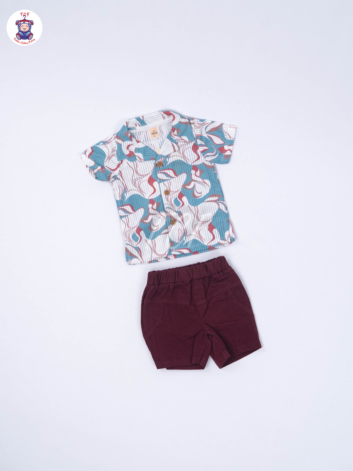 Sky Blue & Maroon - Shirts & Shorts
