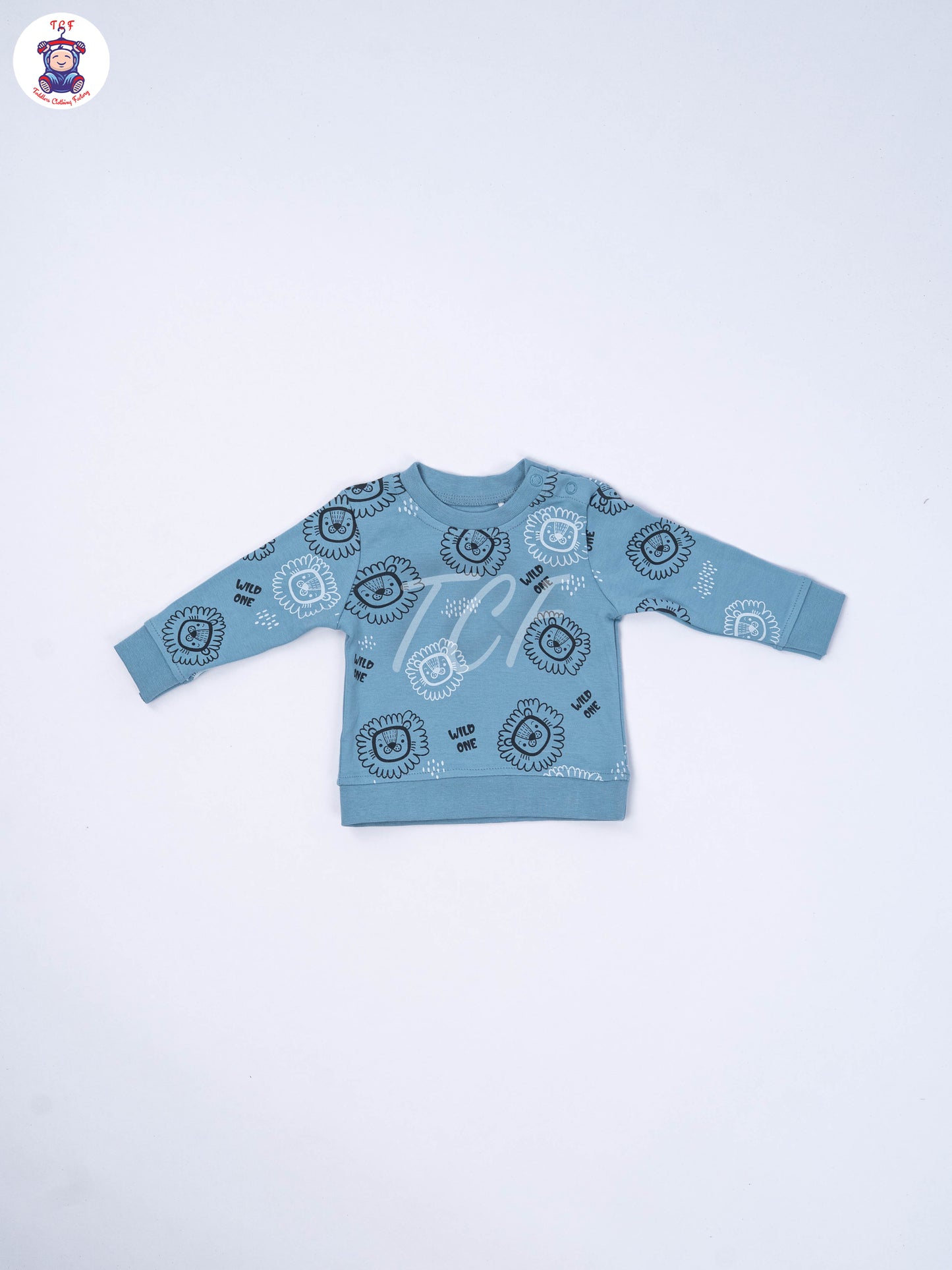 Teal Blue Lion - Boys Night Wear