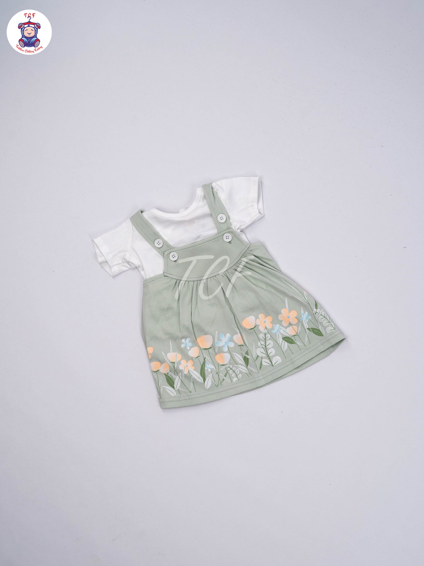 White & Lite Pastel Green - Jumpsuits