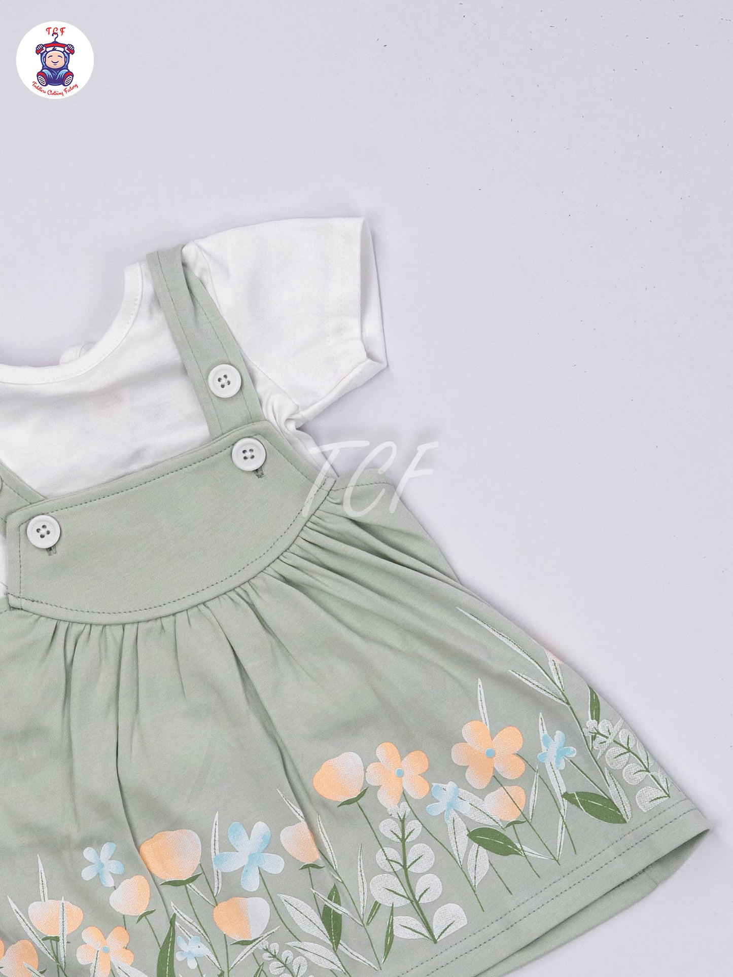 White & Lite Pastel Green - Jumpsuits