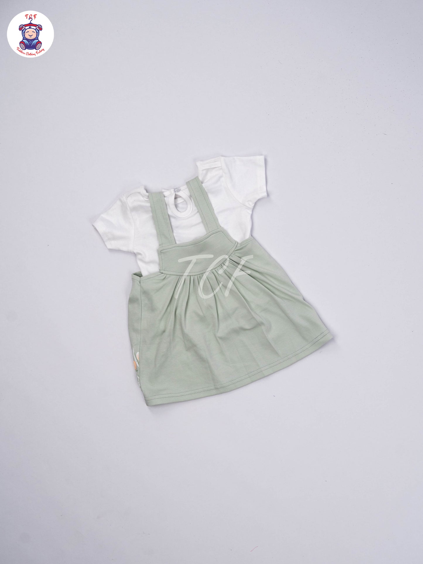 White & Lite Pastel Green - Jumpsuits