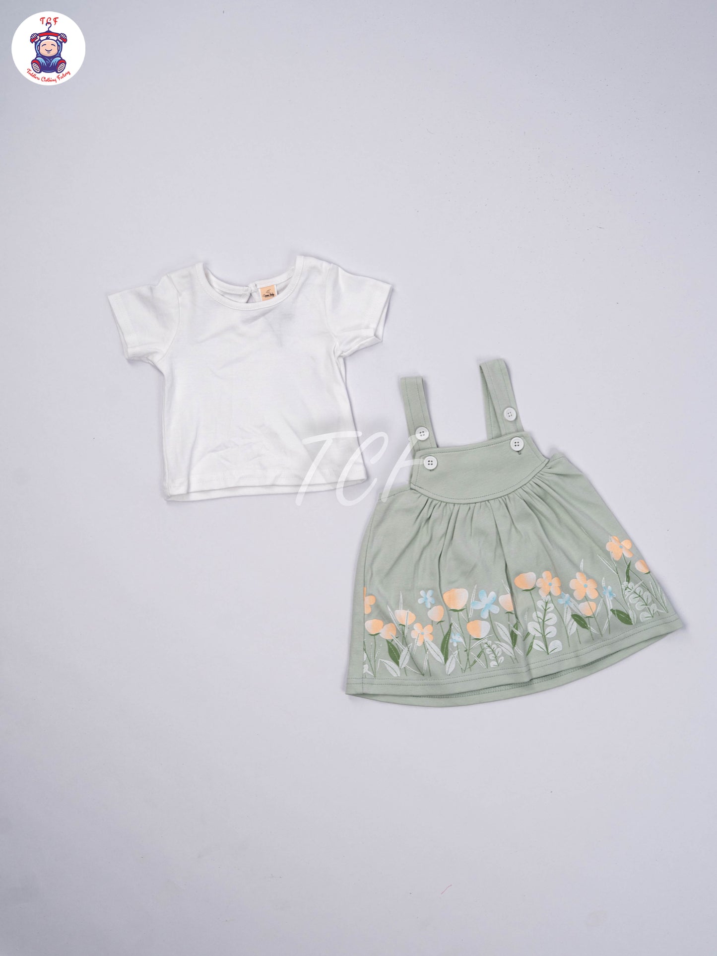 White & Lite Pastel Green - Jumpsuits