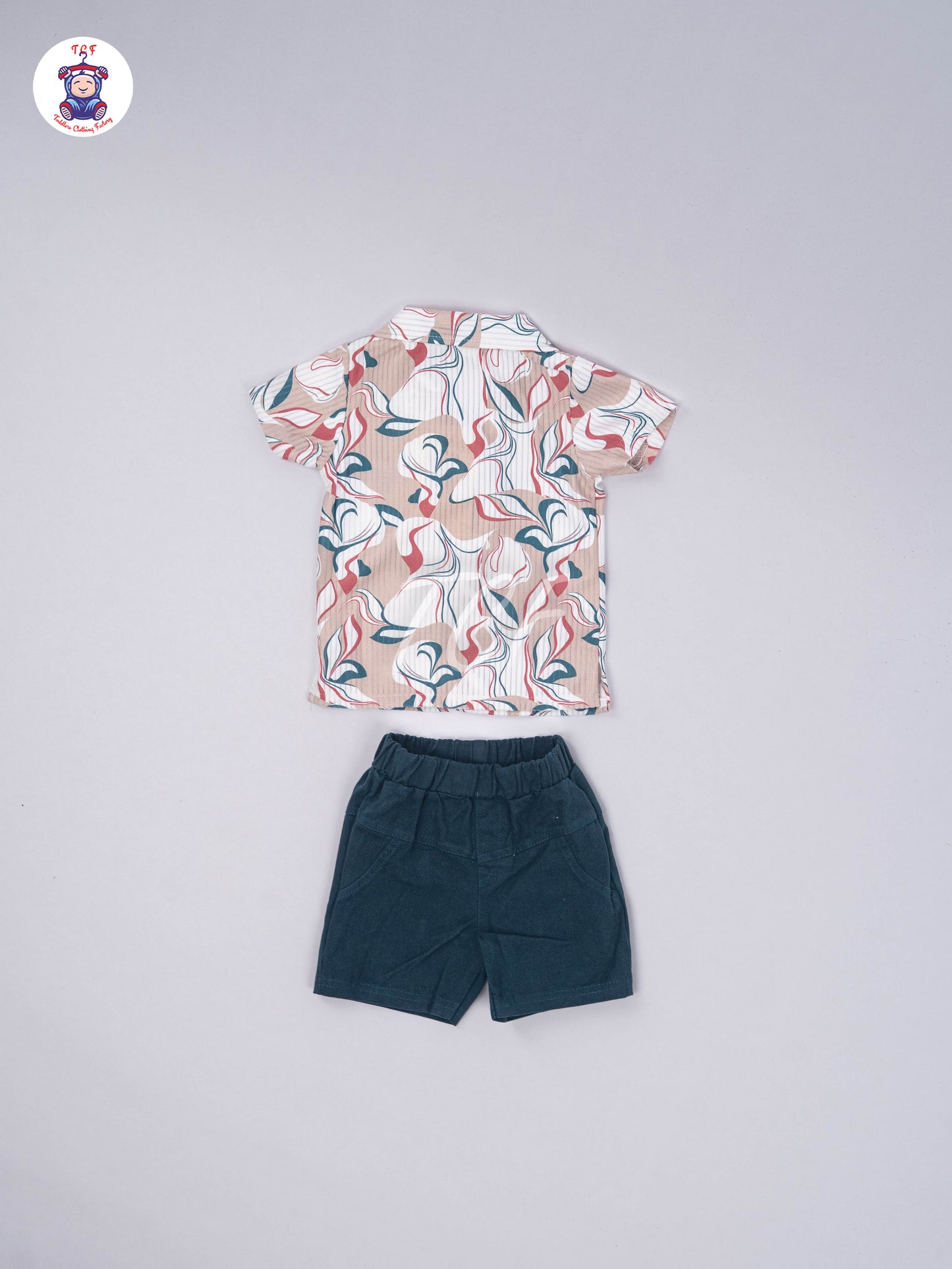 Lite Brown & Teal Green - Shirts & Shorts