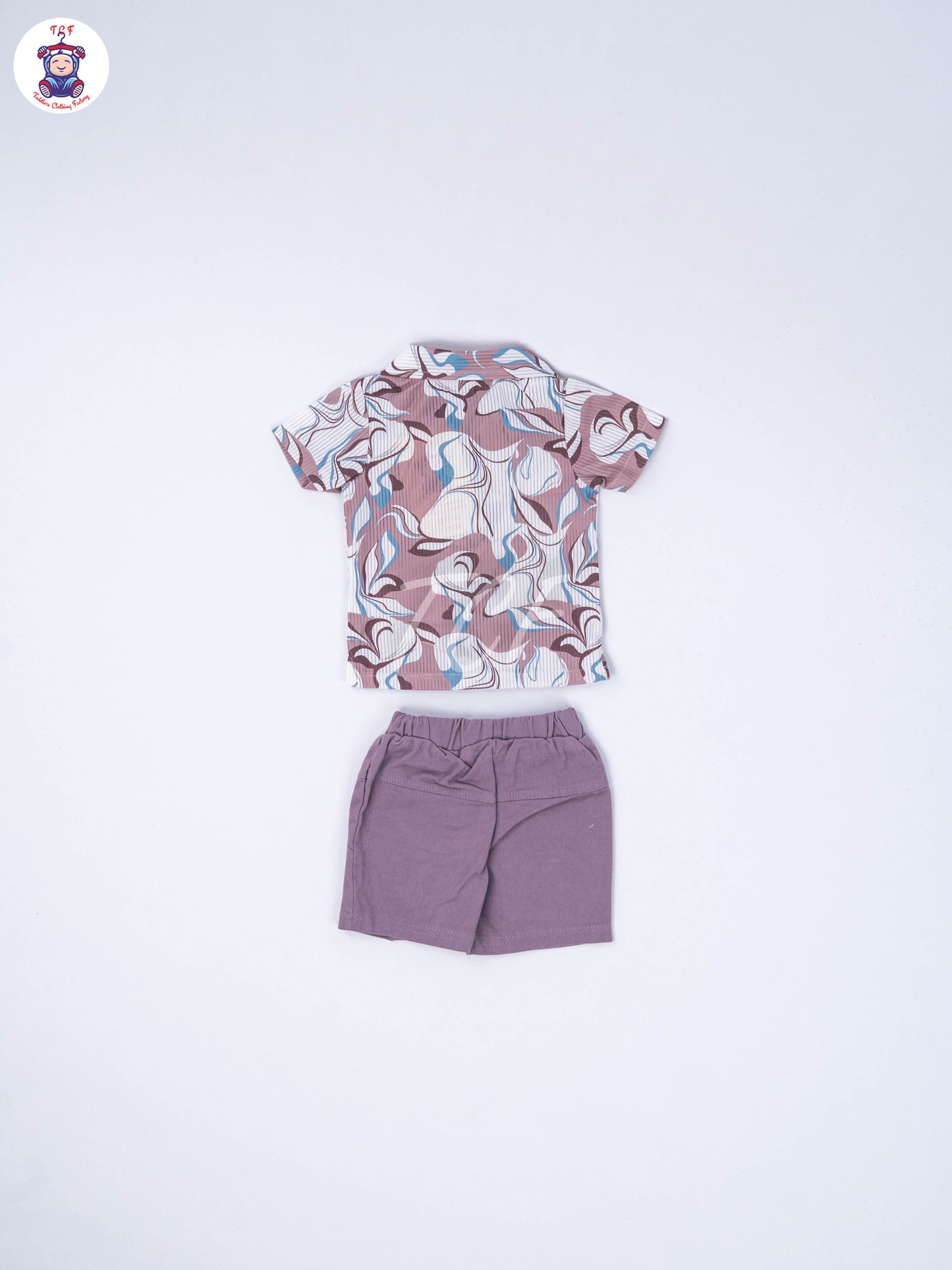 Brown & Lavendar - Shirts & Shorts