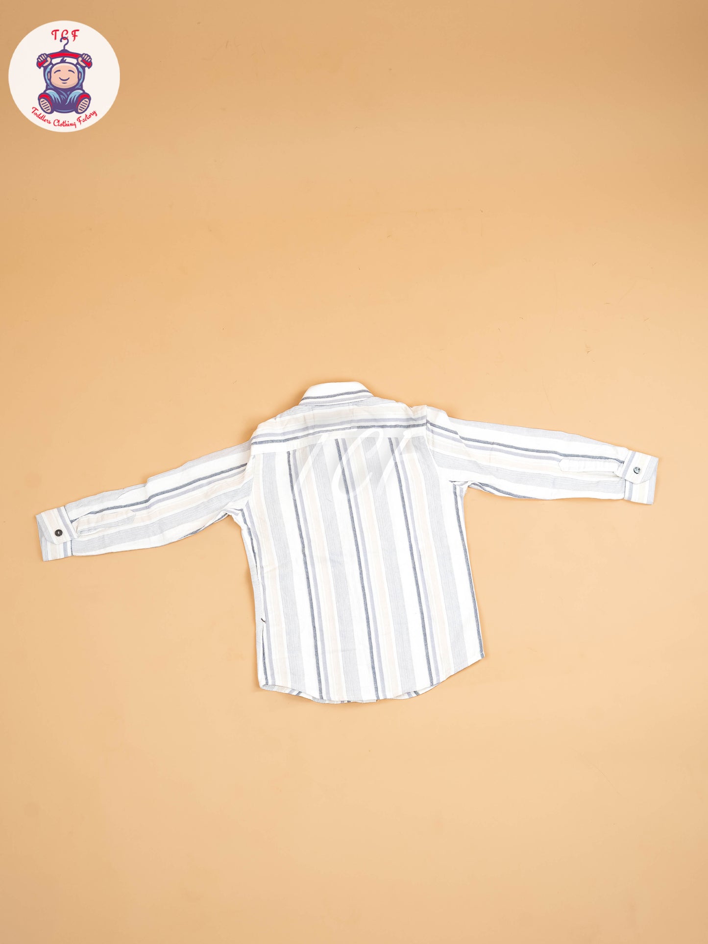 White & Beige - Boys Readymade Shirt
