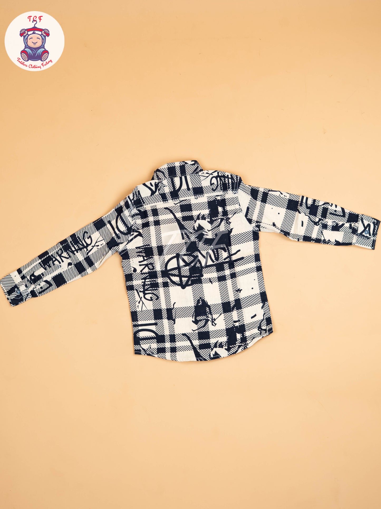 Cream & Black - Boys Readymade Shirt