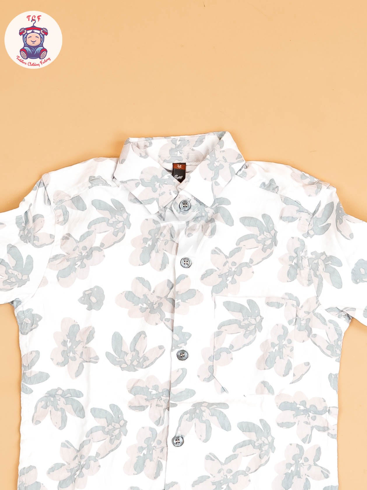White & Grey - Boys Readymade Shirt