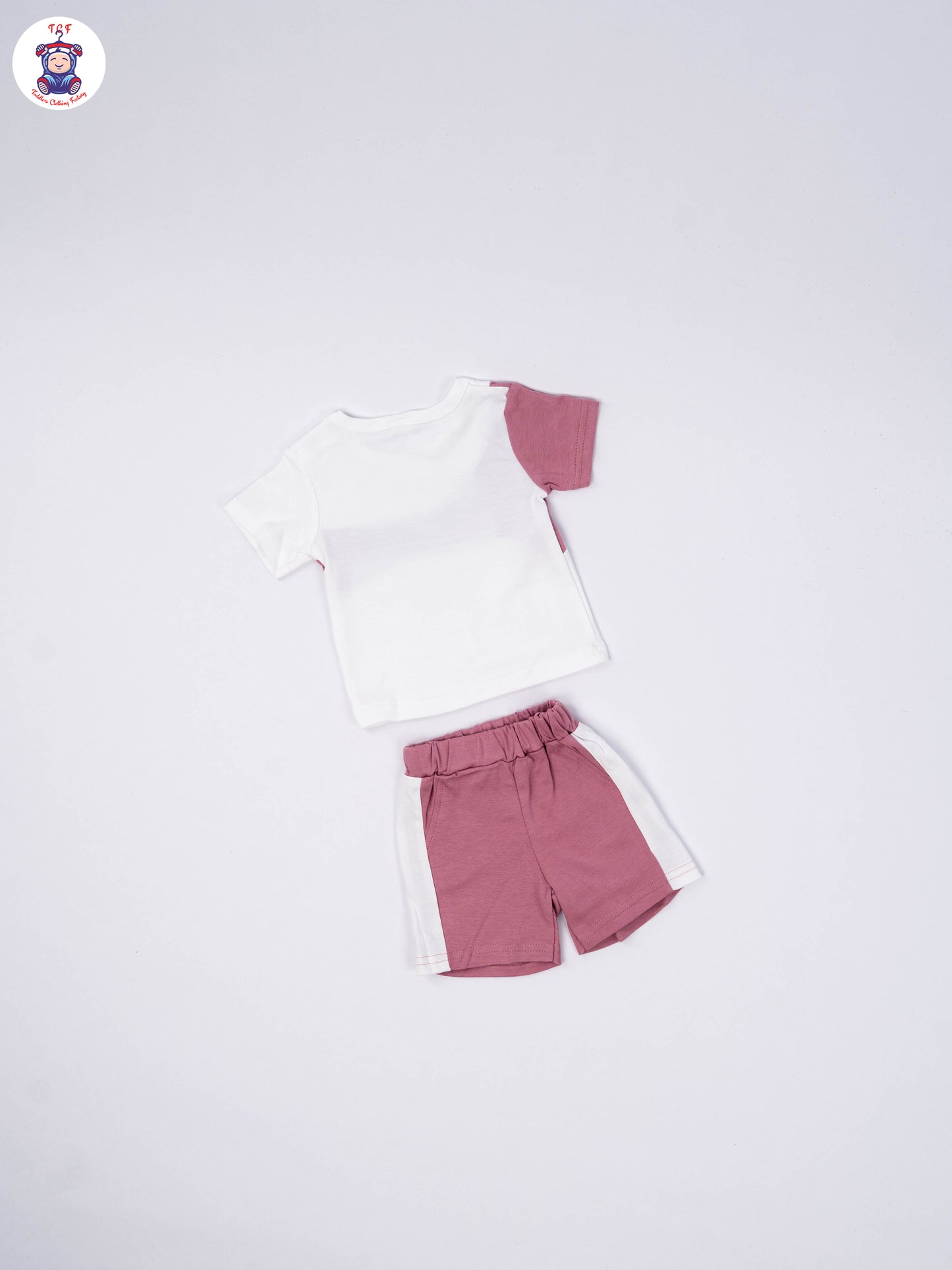 White & Lite Pink - T-Shirts & Shorts