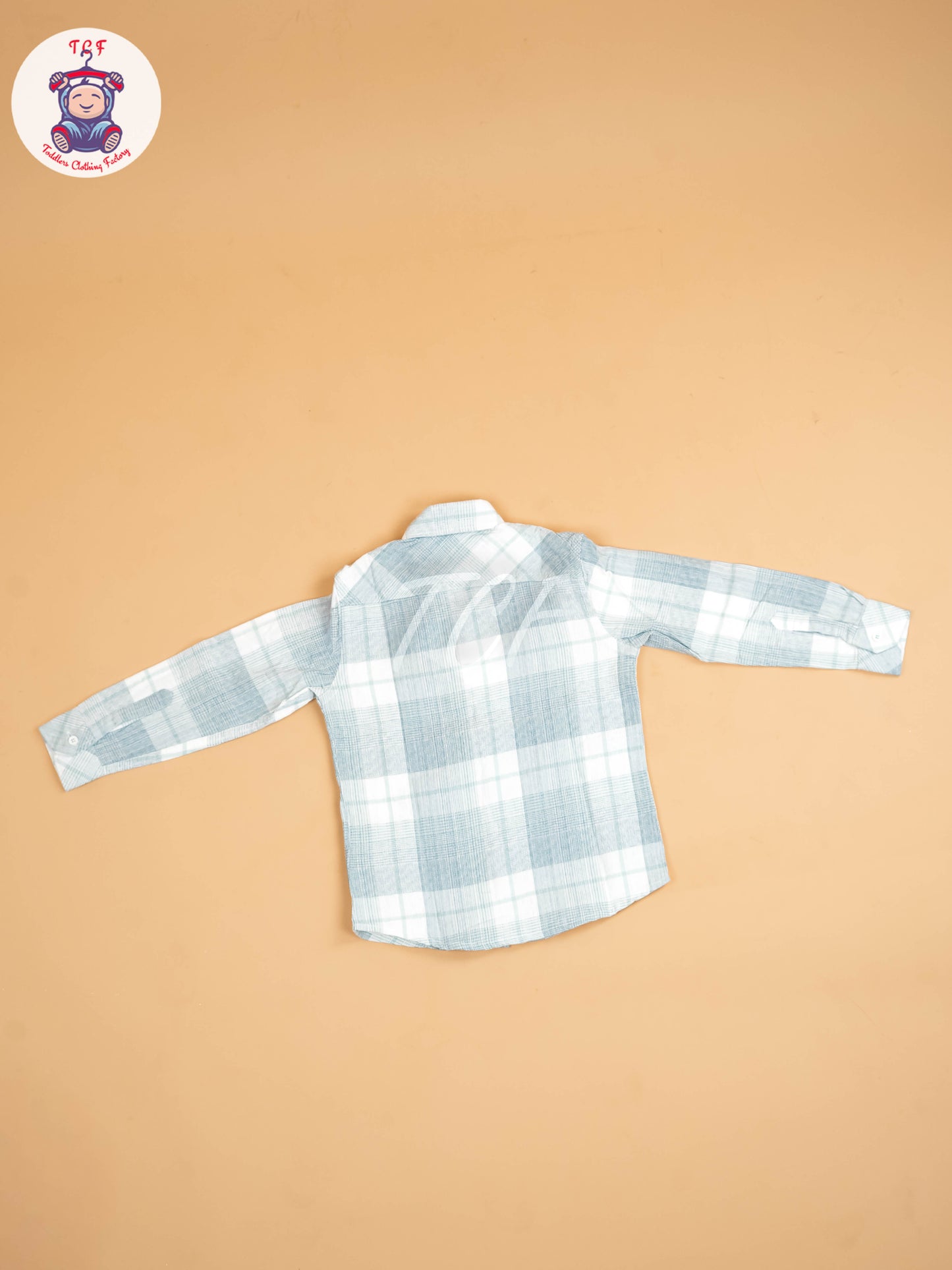 White & Light Green - Boys Readymade Shirt