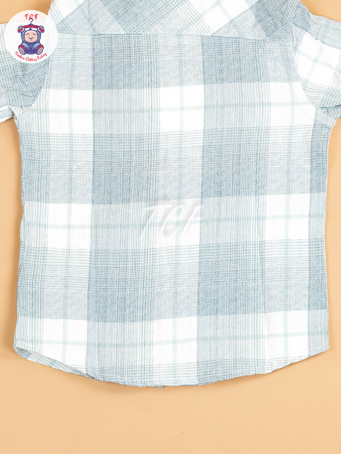 White & Light Green - Boys Readymade Shirt