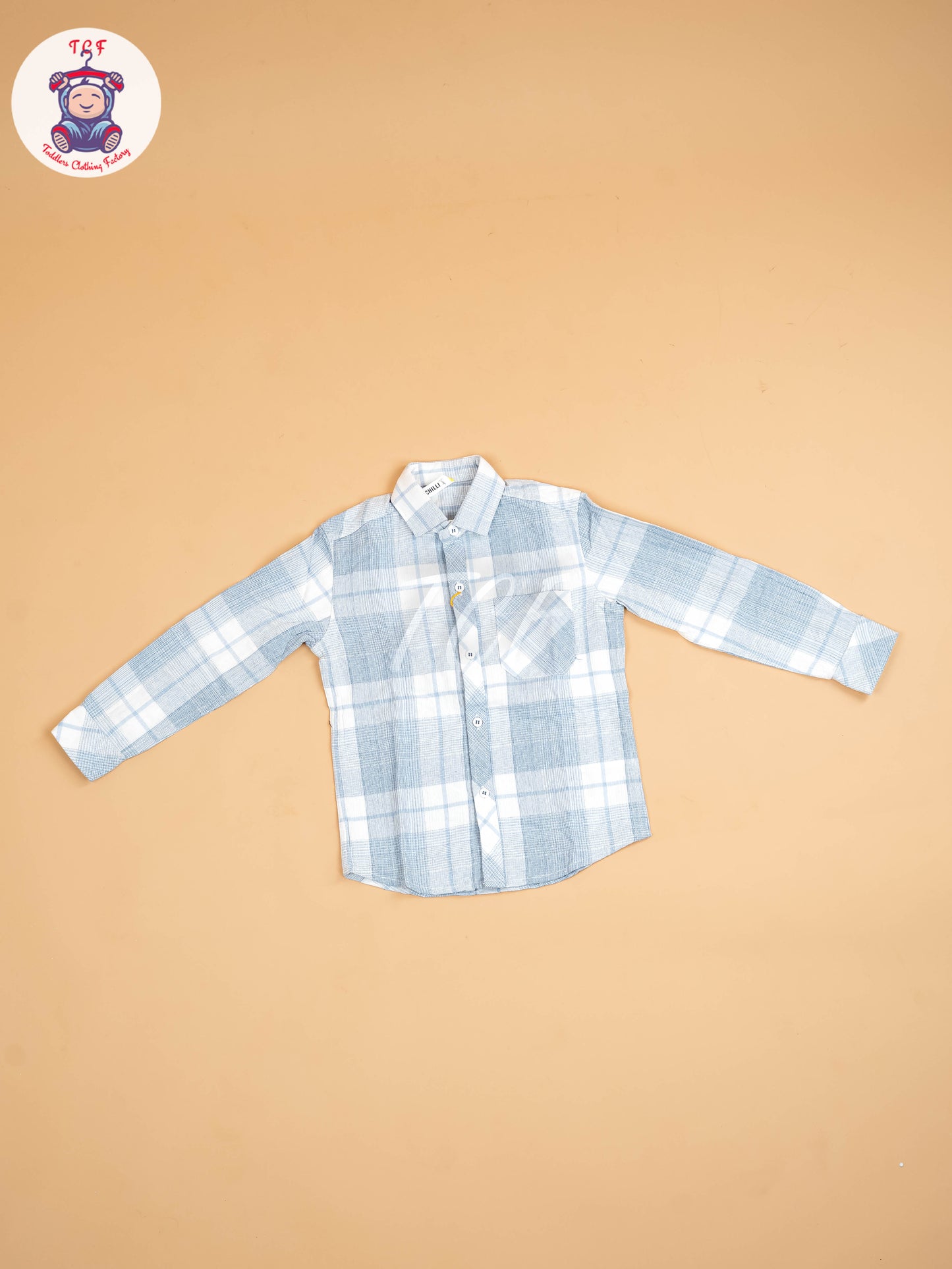 White & Light Blue - Boys Readymade Shirt