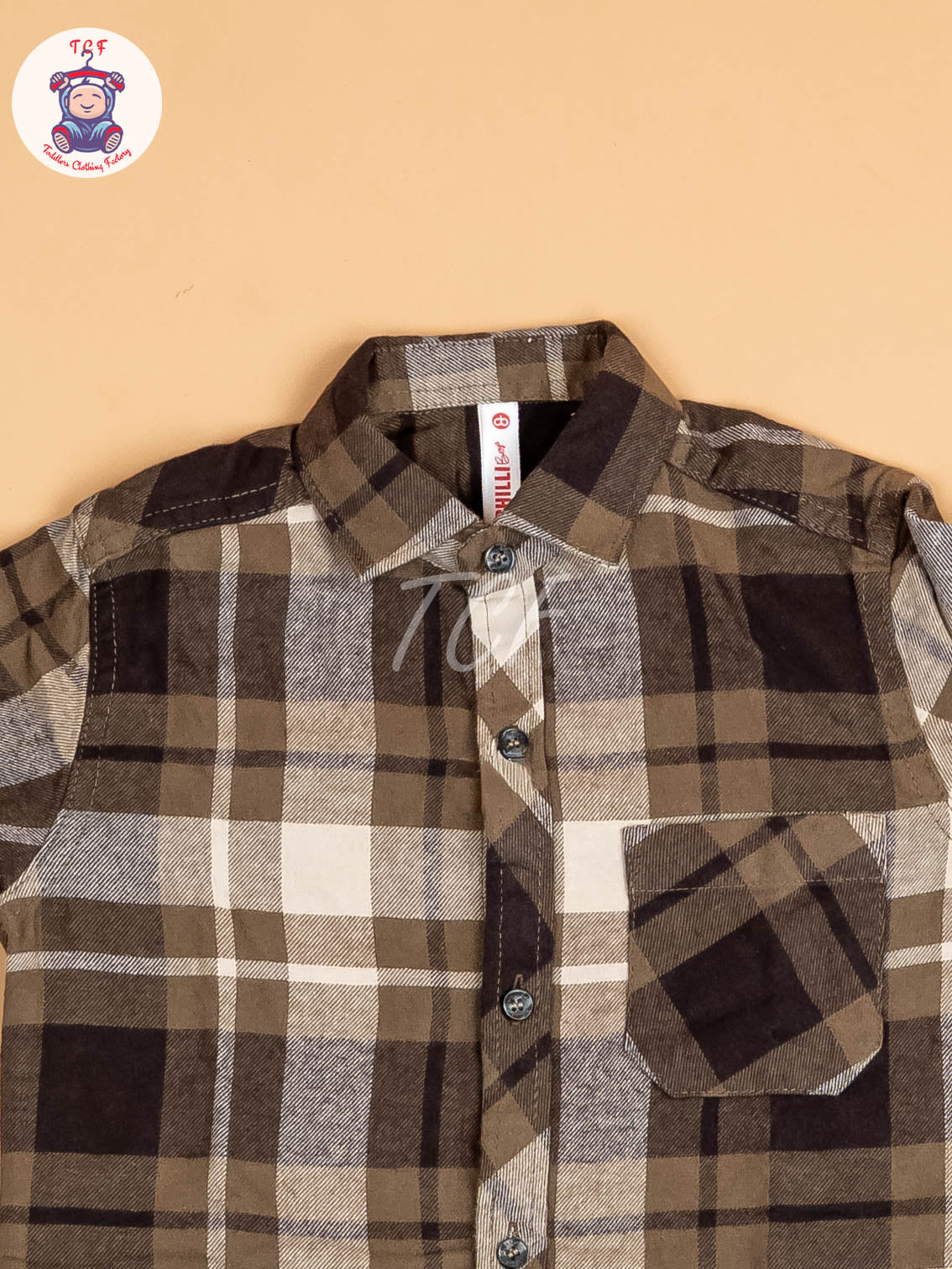 Black & Beige - Boys Readymade Shirt