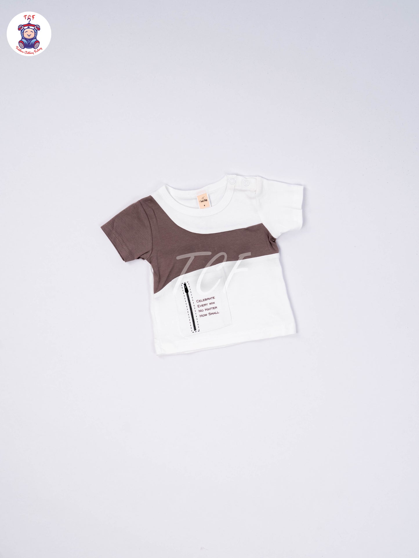 White & Lite Choco Brown - T-Shirts & Shorts