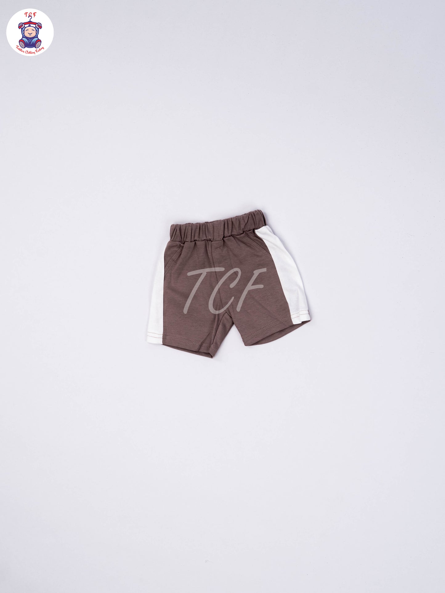 White & Lite Choco Brown - T-Shirts & Shorts