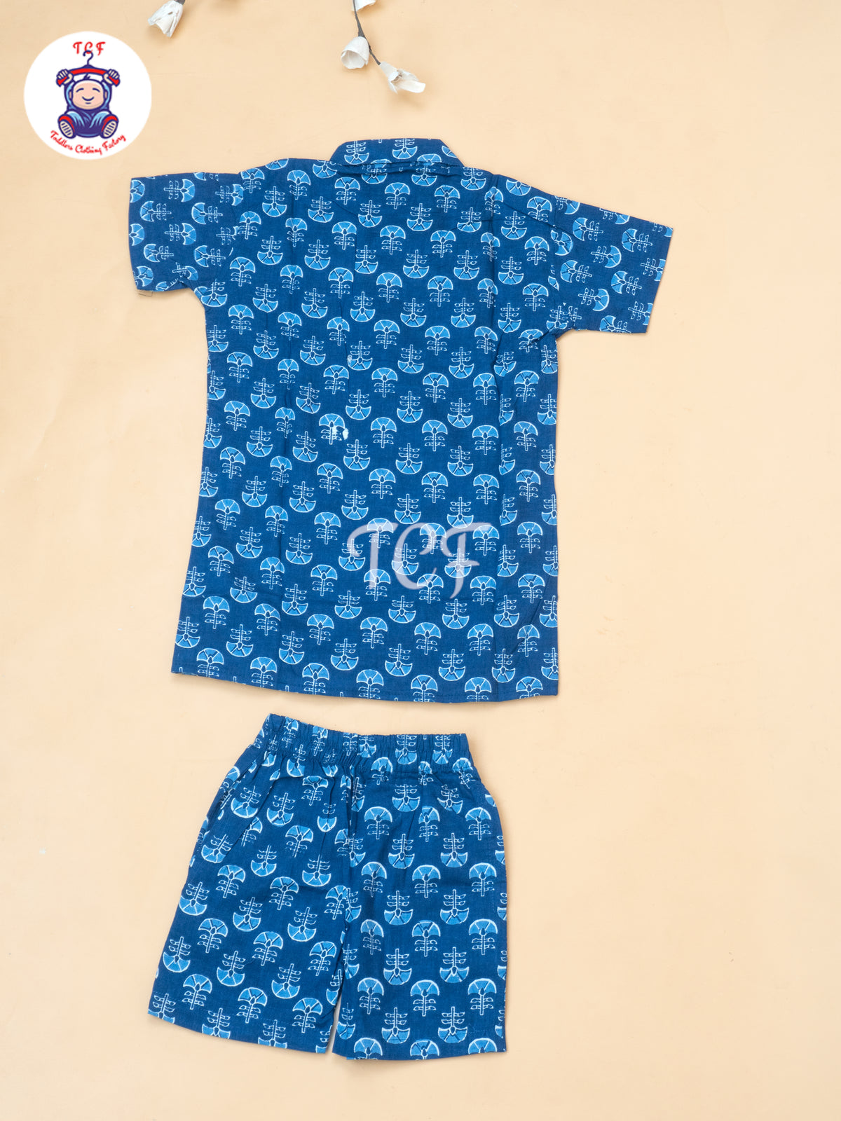 Indingo - Boys Ajrakh Printed Shirts & Shorts