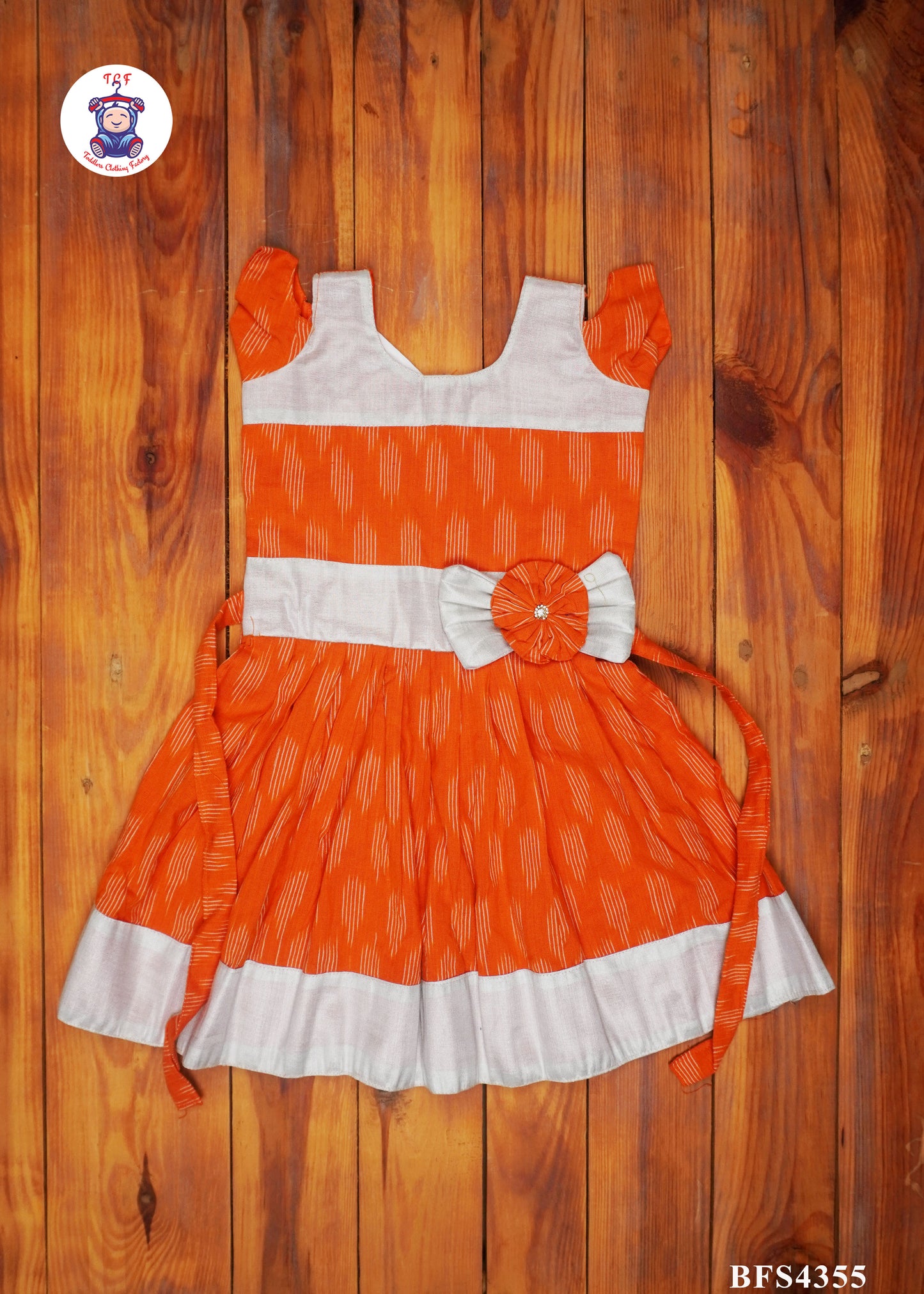 Orange - Girls Readymade Frock