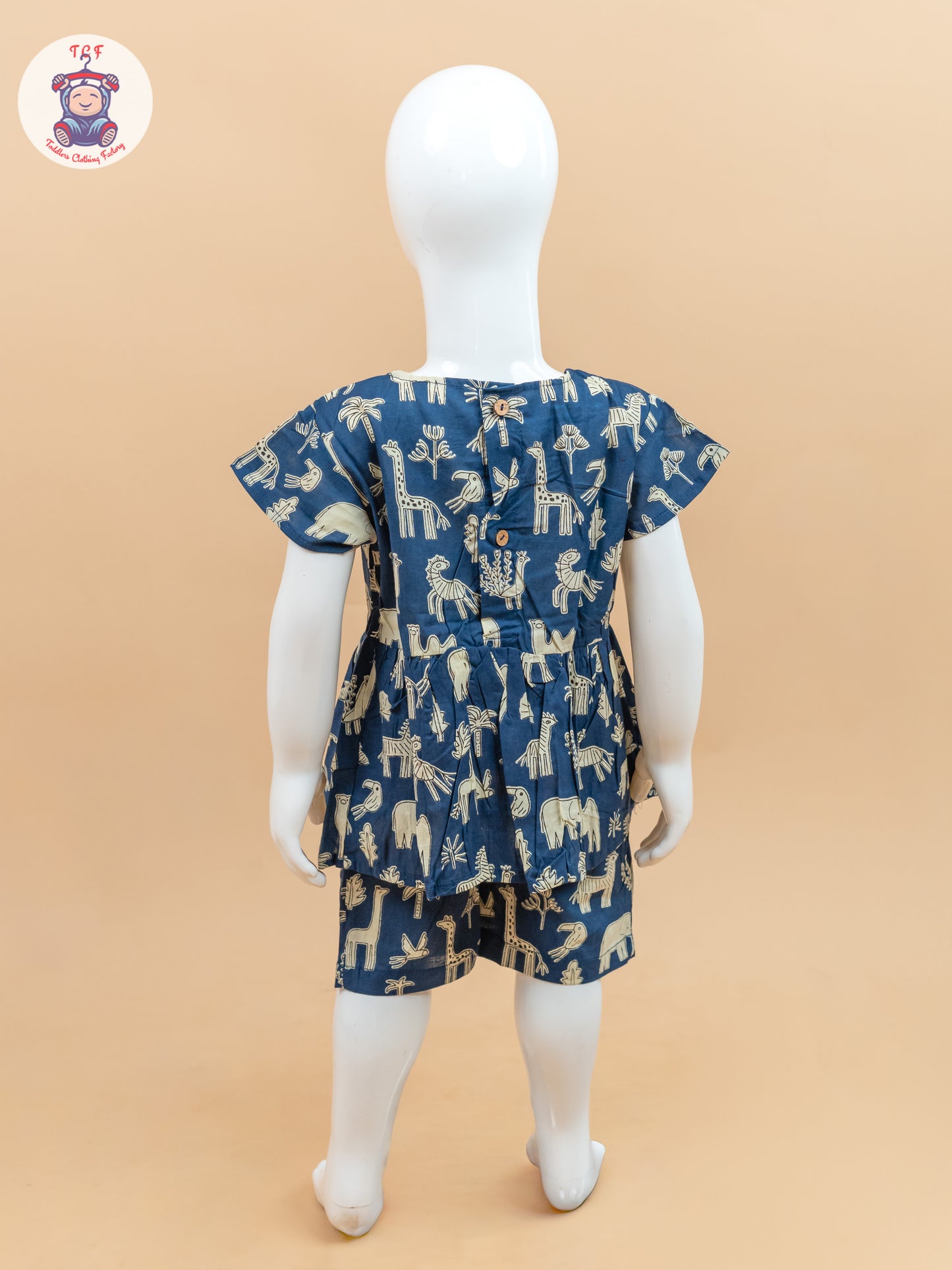 Navy Blue & Cream - Jaipur printed Co-ords Sets